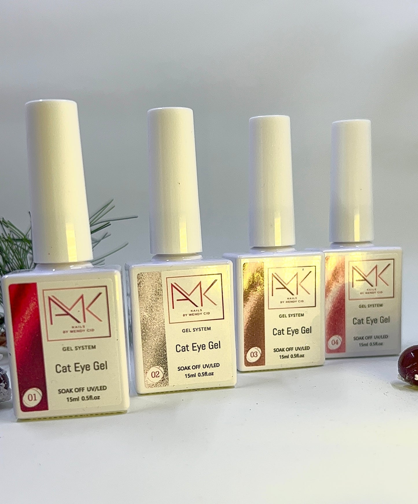 Cat Eye Gel Polish-Red-01