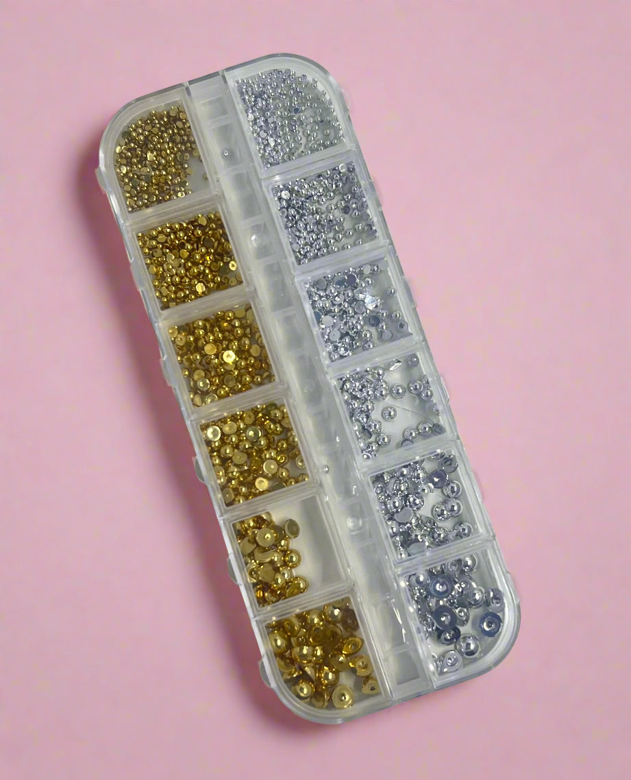 Half round flatback beads