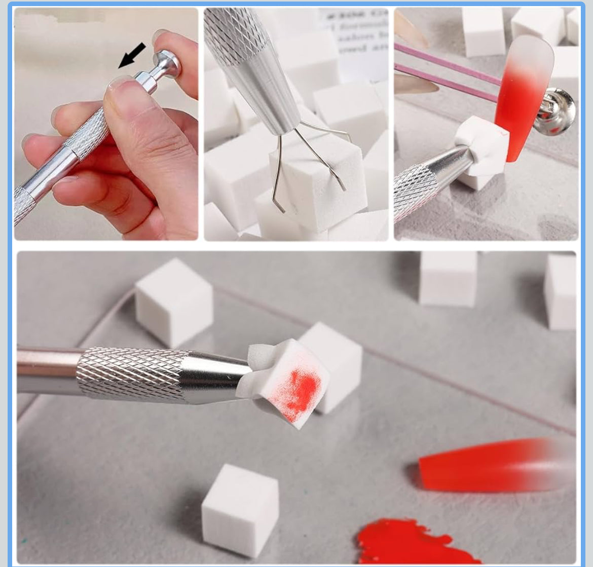 Ombre Nail Art Sponge grabbing Pen