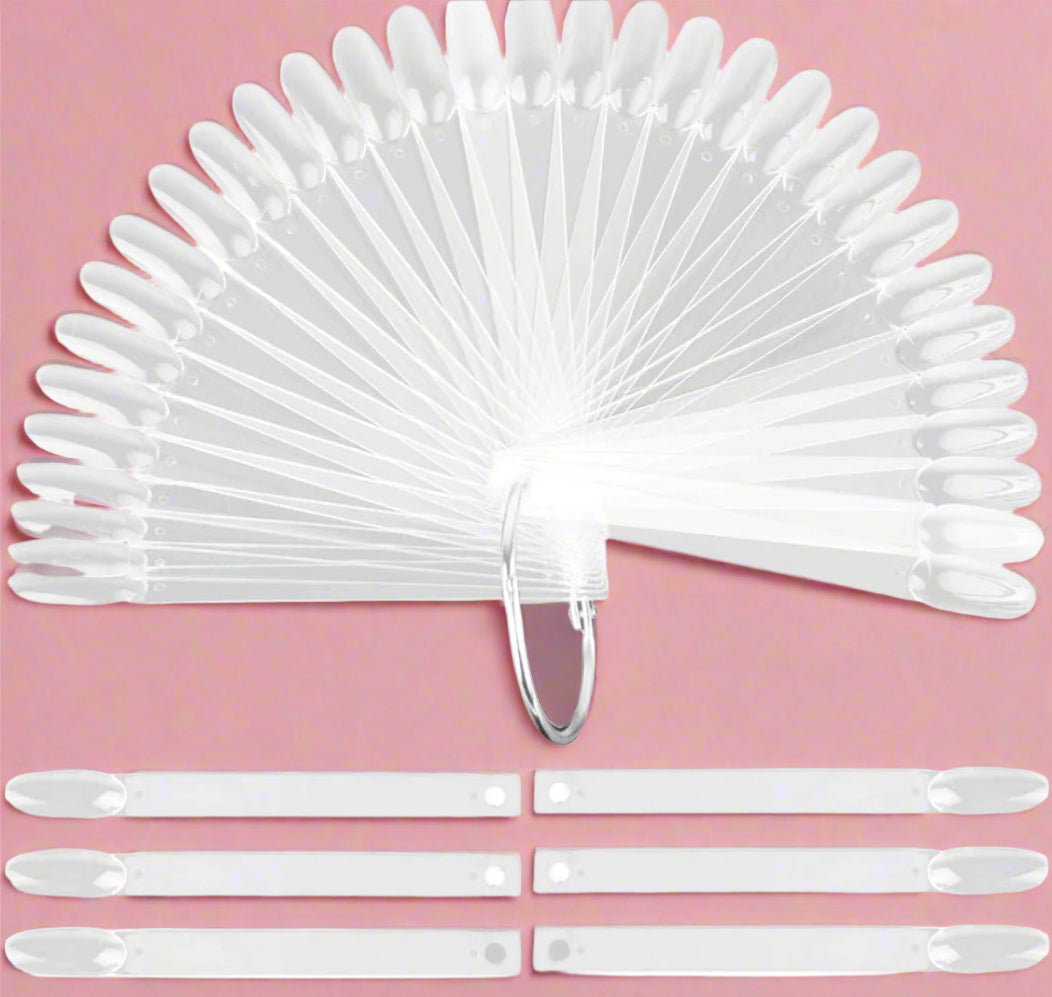 Nail swatch sticks with ring - Almond