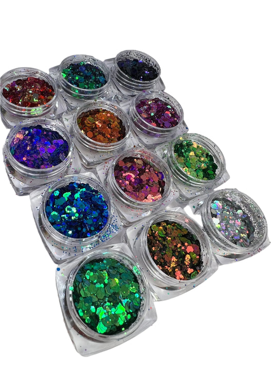 Chunky Glitter Set chamaleon 12pcs